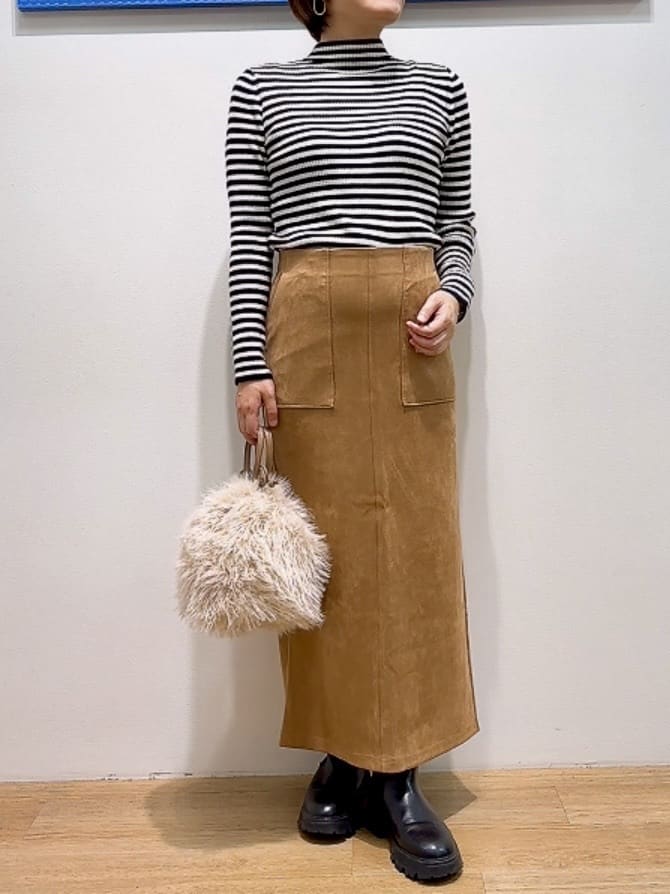 Hamaさんの「Dessin｜【洗える】リブタートルネックニット」を使ったコーディネート