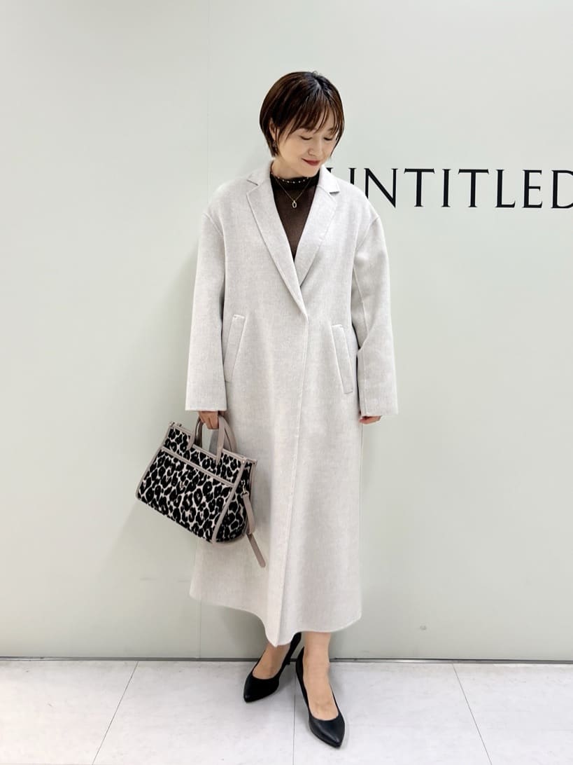 Mikiさんの「UNTITLED｜【ロング丈/軽やか】テーラード　リバーコート」を使ったコーディネート