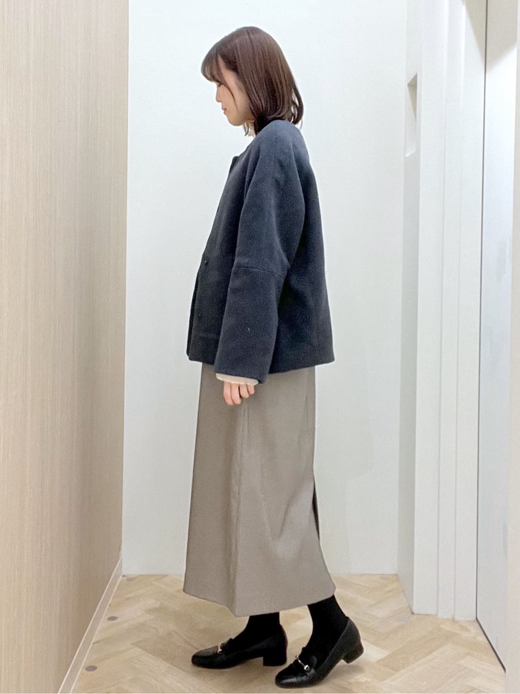  おまつさんの「grove｜【ウール混】軽やかに羽織れるショートコート」を使ったコーディネート