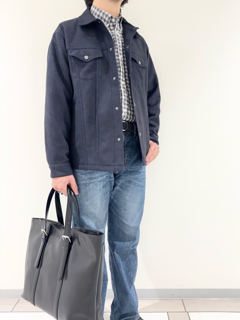 及川さんの「TAKEO KIKUCHI｜チェックボーラーガーゼシャツ」を使ったコーディネート