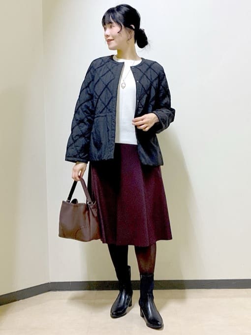  beni_gingerさんの「Reflect｜【気軽な羽織に◎】中綿キルティングショートコート」を使ったコーディネート