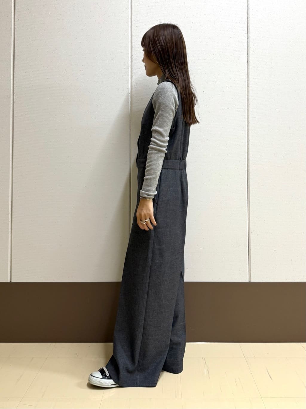 mamiさんの「INDIVI｜【洗える／薄手／ラメ】シアーラメニット」を使ったコーディネート