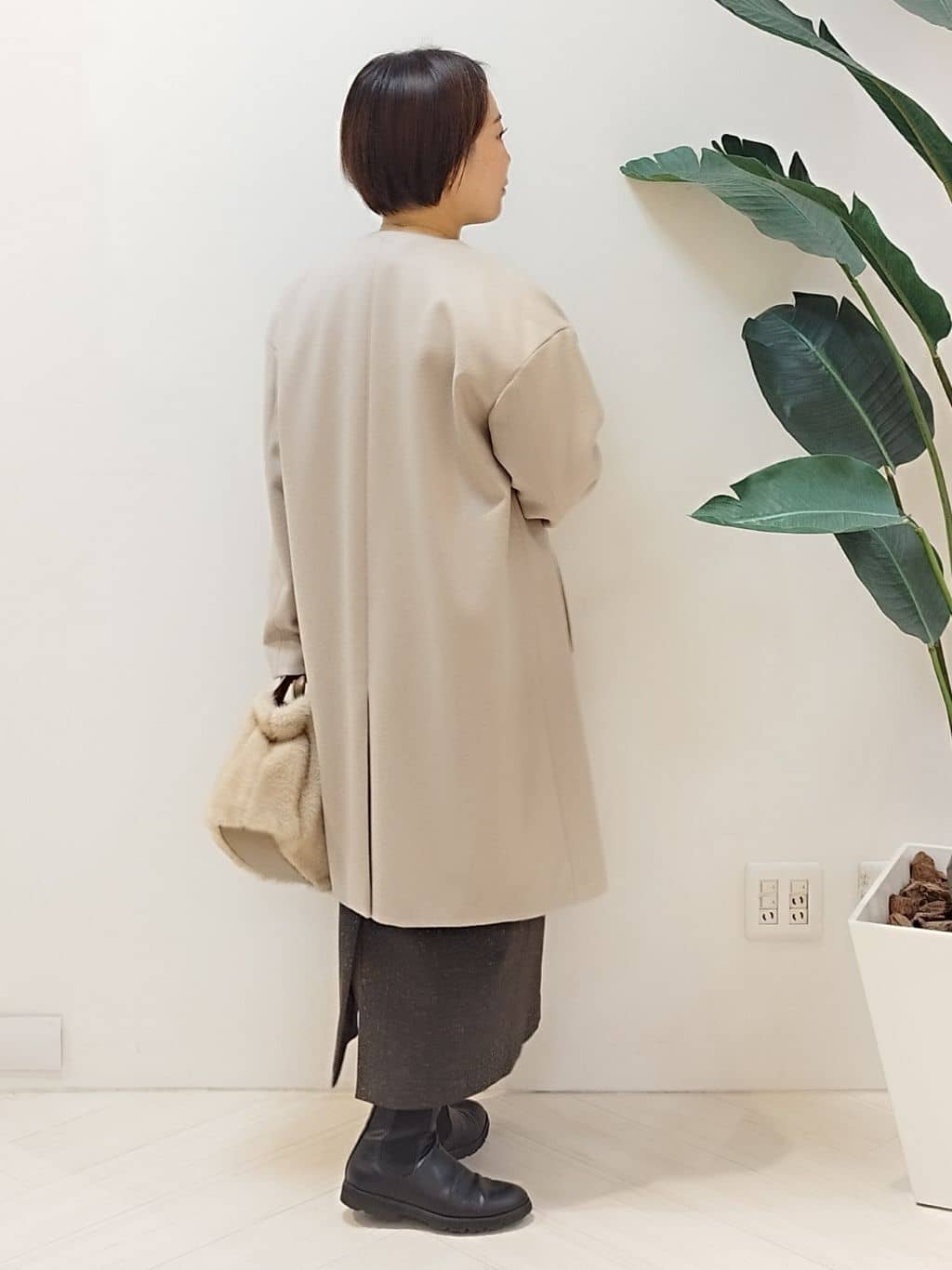 s u g iさんの「UNTITLED｜【洗える】モックネックミラノリブニット」を使ったコーディネート
