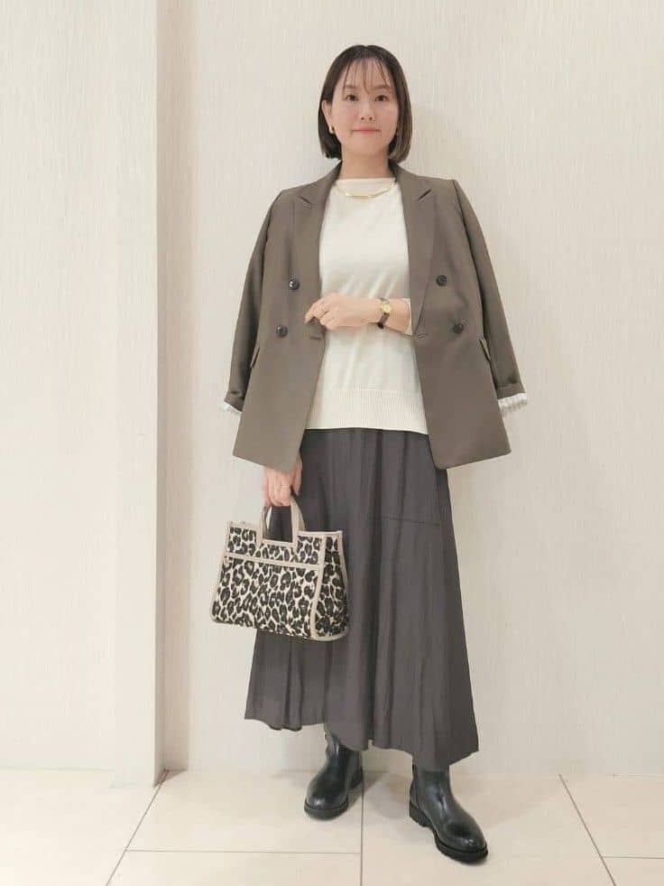 naokoさんの「UNTITLED｜【セットアップ可】ウールライク ダブルブレストジャケット」を使ったコーディネート