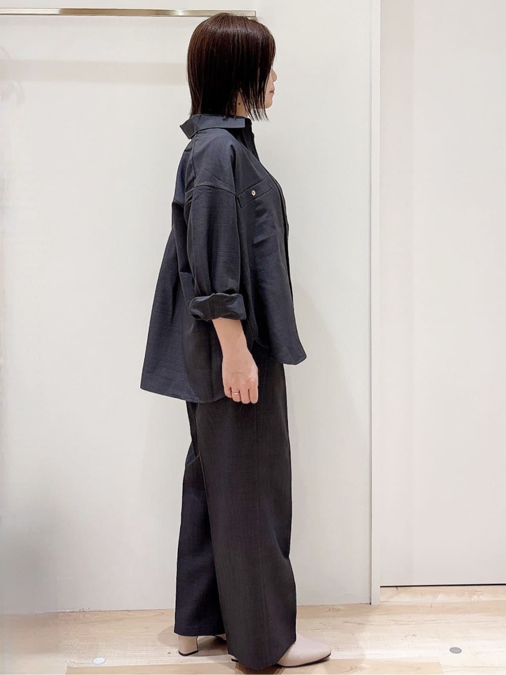 MIYUさんの「grove｜【カセット服】洗えるストレートワイドパンツ」を使ったコーディネート