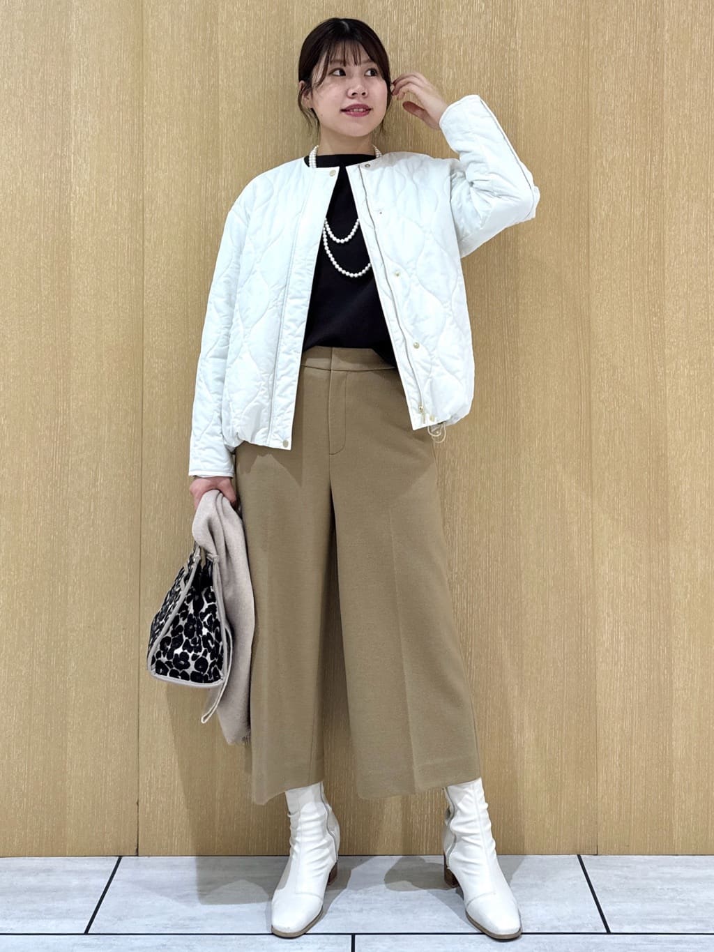 nanaさんの「UNTITLED｜【洗える】モックネックミラノリブニット」を使ったコーディネート