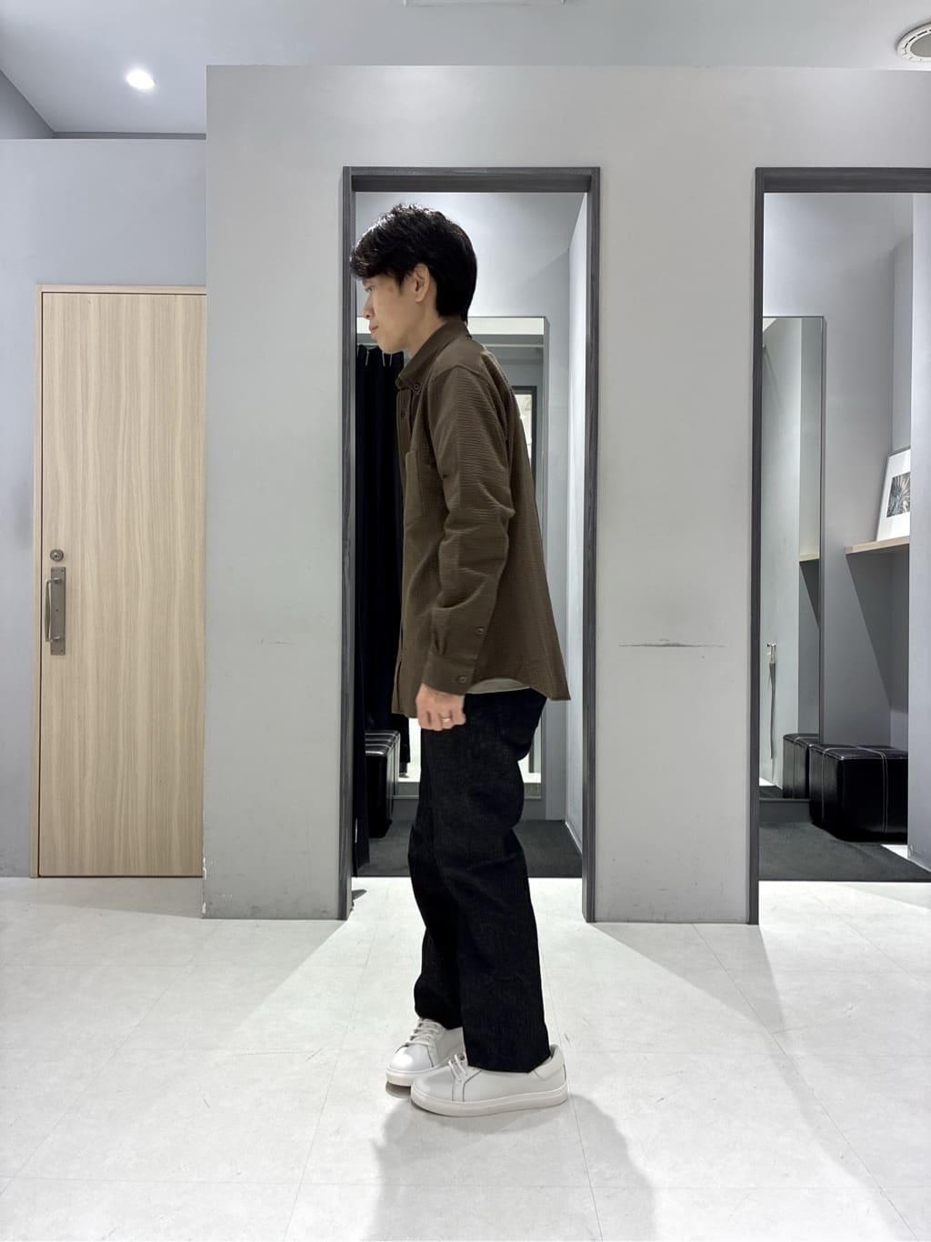 わいずみさんの「TAKEO KIKUCHI｜ストレッチ テーラードＴシャツ」を使ったコーディネート