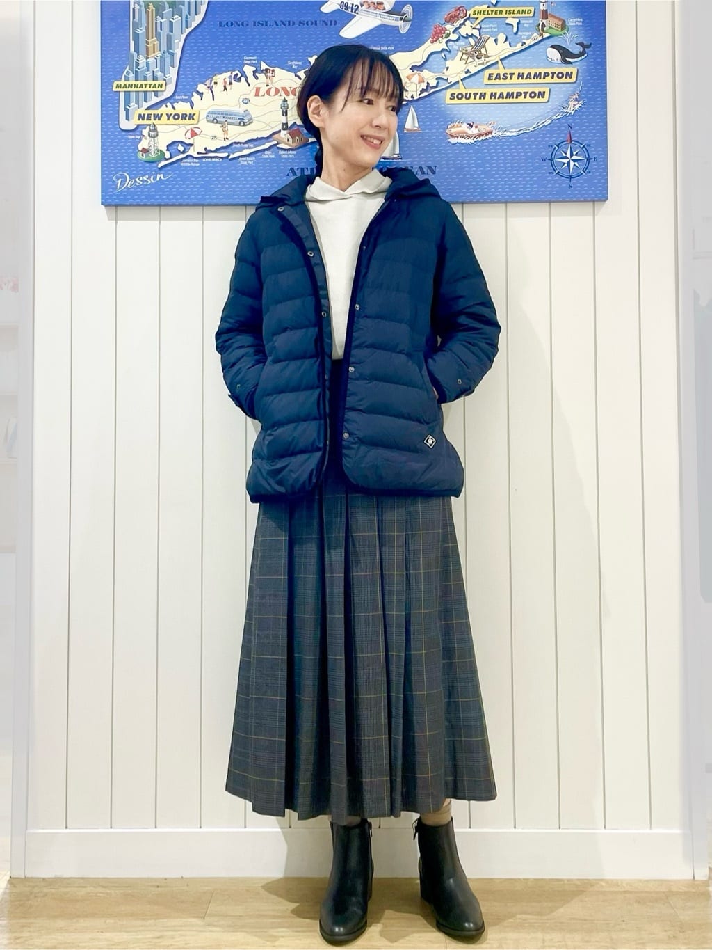 uwatokoさんの「Dessin｜【撥水・2WAY】ミュラーダウンコートミドル丈」を使ったコーディネート