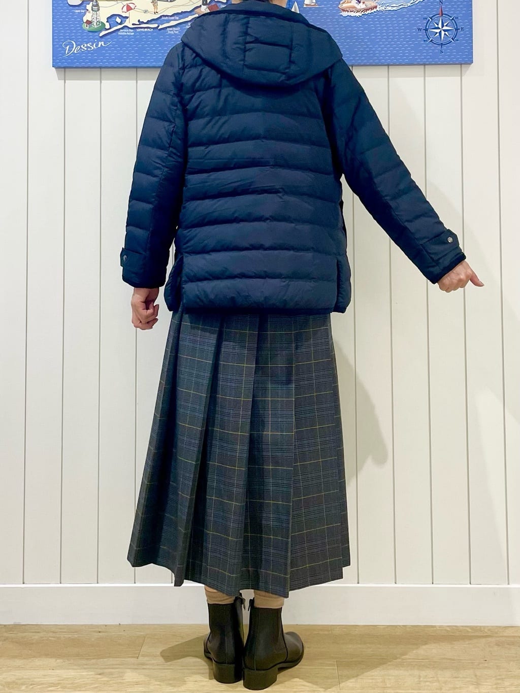 uwatokoさんの「Dessin｜【撥水・2WAY】ミュラーダウンコートミドル丈」を使ったコーディネート