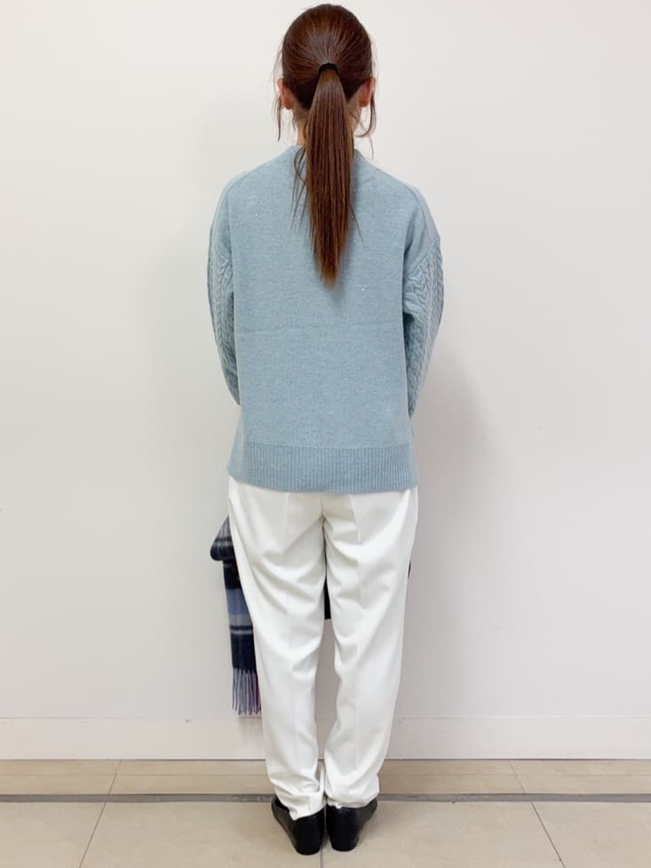 ハルさんの「Reflect｜【一枚で着映え◎／ゆったりシルエット】ラメ&times;スパンコールウール混ニット」を使ったコーディネート