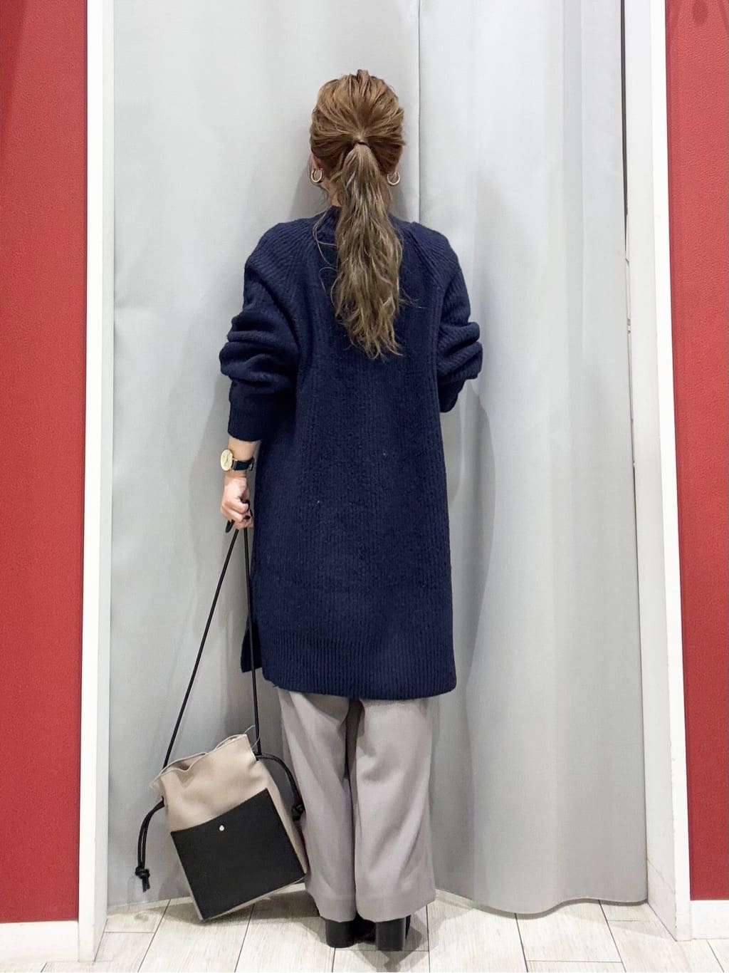 shioさんの「SHOO･LA･RUE｜【着丈選べる】ケーブル柄ニットワンピース」を使ったコーディネート