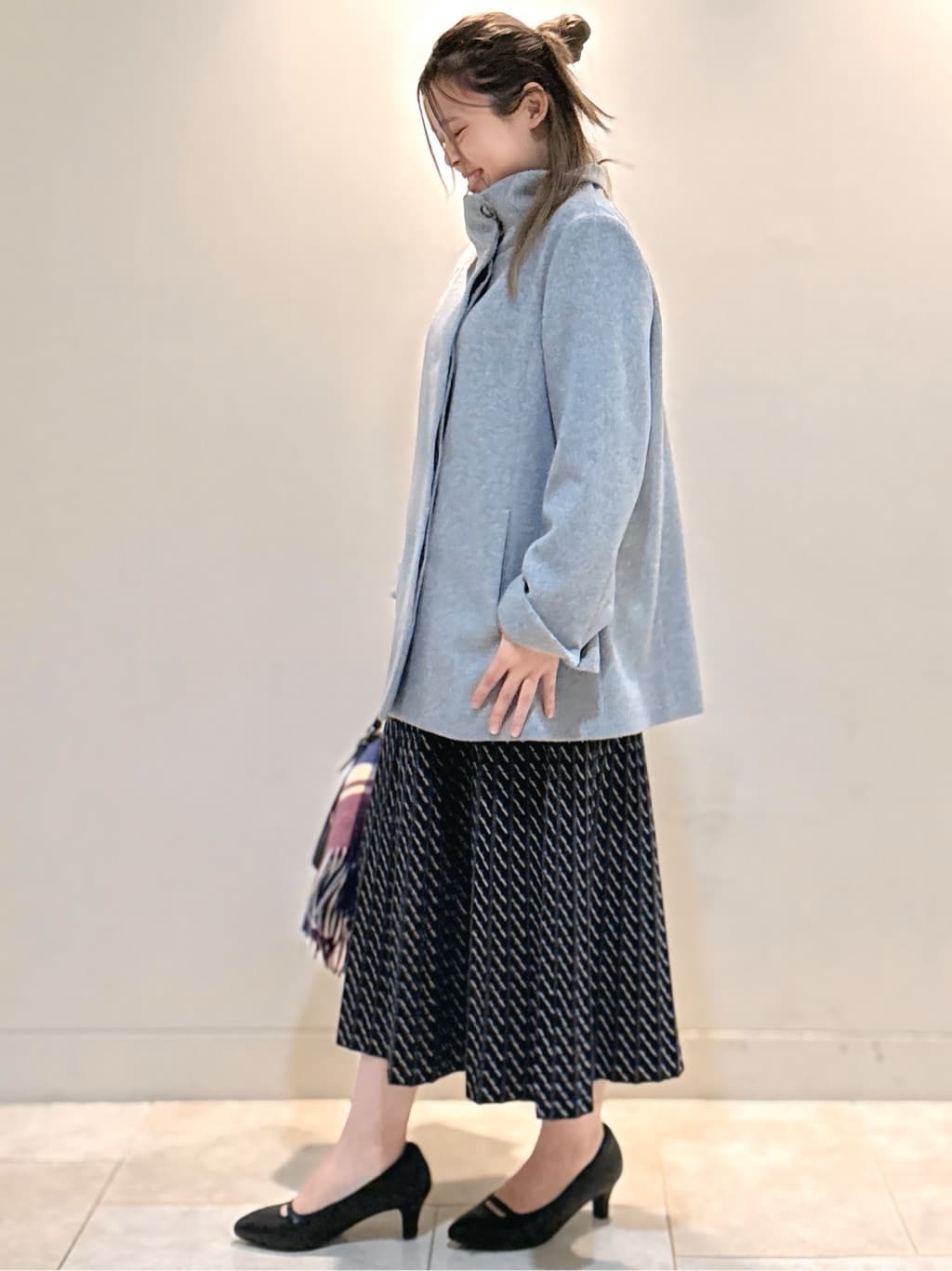 S&auml;K&iuml;さんの「Reflect｜【SS-4Lサイズ／衿が顔に当たらない◎】スタンドネックミドルコート」を使ったコーディネート