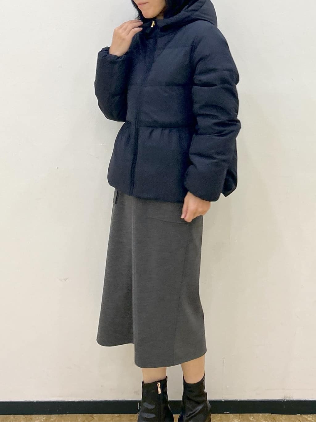 su.さんの「index｜KAWADAダウンペプラムショートコート【撥水／洗濯機OK／静電気防止裏地】」を使ったコーディネート