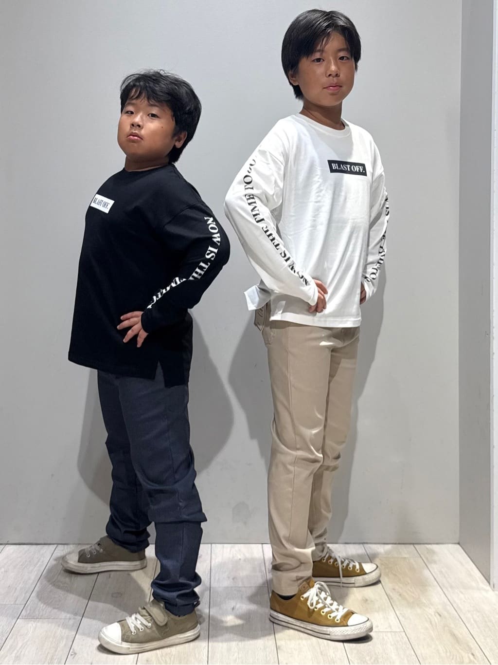 kuboさんの「THE SHOP TK｜【110－160／6色展開】コットン長袖Ｔシャツ/洗濯機OK」を使ったコーディネート