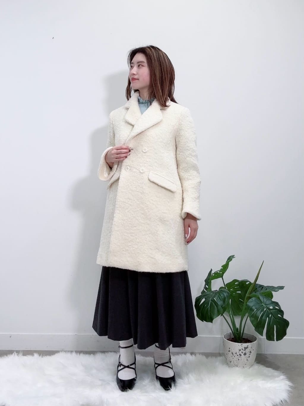 Suma Una本部スタッフさんの「SunaUna｜【COLLECTION LINE】ブークレーコート」を使ったコーディネート