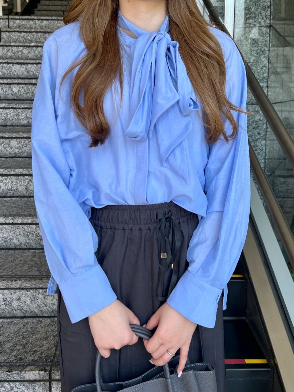 Risaさんの「OPAQUE.CLIP｜《SS-LLサイズ》ストレッチ美脚イージーワイドパンツ【防シワ／洗濯機洗い可】」を使ったコーディネート