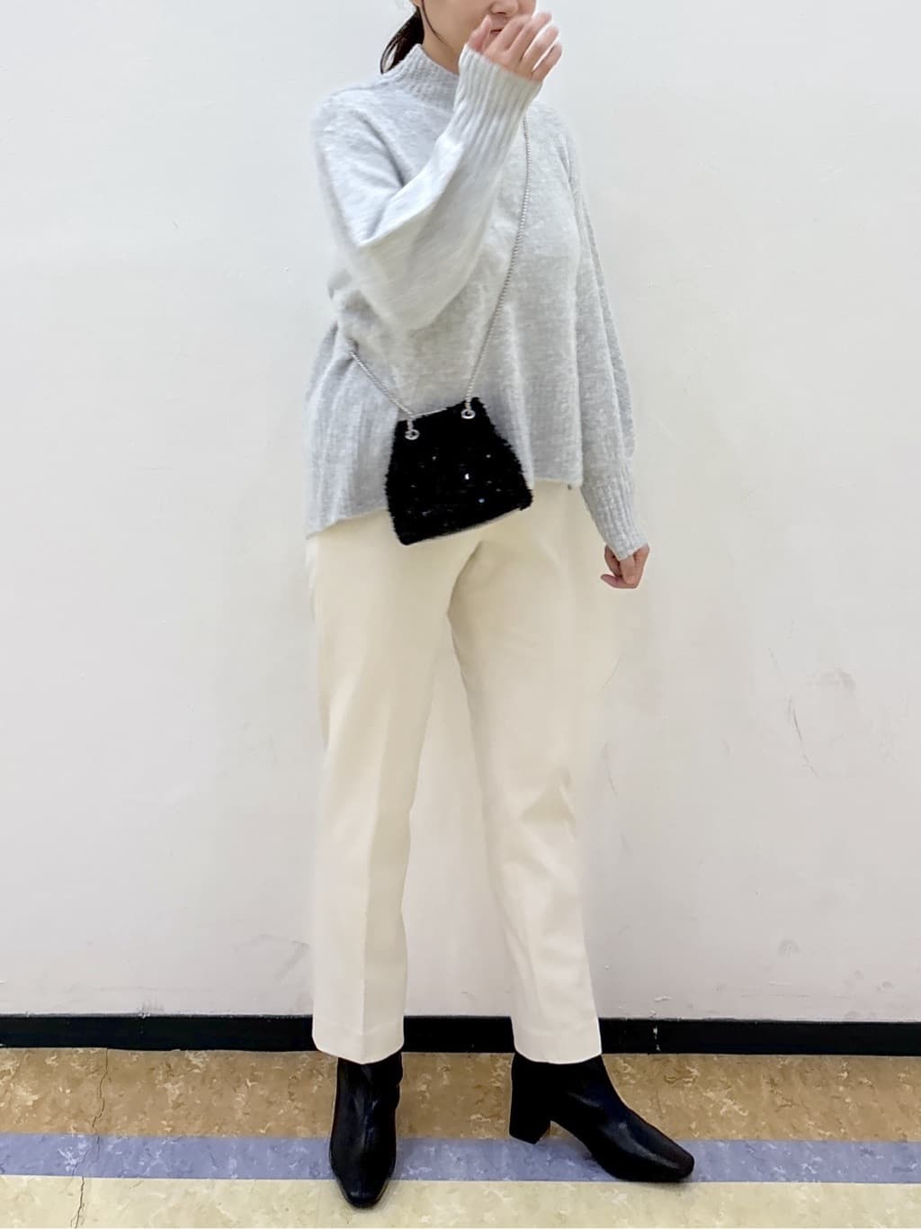 akariさんの「index｜ハイネックパフニット【洗濯機OK】」を使ったコーディネート