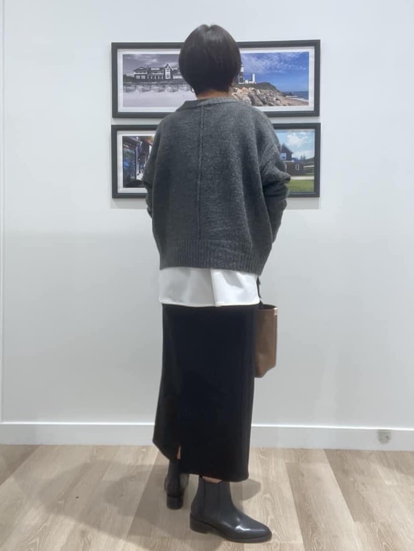 Naoさんの「Dessin｜【洗える】クルーネックワイドニット」を使ったコーディネート