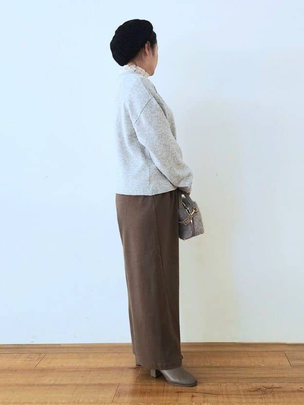 くまさんの「SHOO･LA･RUE｜【洗濯機可】きちんと感が魅力 ジャケットライクカーディガン」を使ったコーディネート