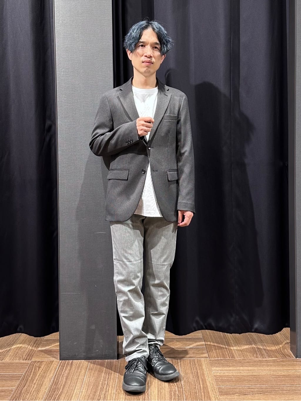 tomoyaさんの「THE SHOP TK｜ハウンドトゥースジャケット 【洗濯機OK/セットアップ可】」を使ったコーディネート