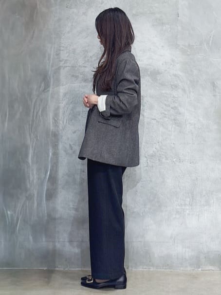 misaさんの「THE SHOP TK｜【着丈選べる/XS～XLサイズ】あったか裏起毛ワイドパンツ」を使ったコーディネート