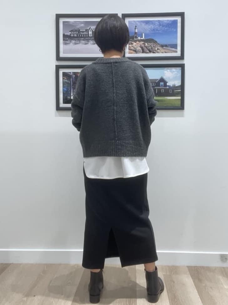 Naoさんの「Dessin｜【洗える】クルーネックワイドニット」を使ったコーディネート