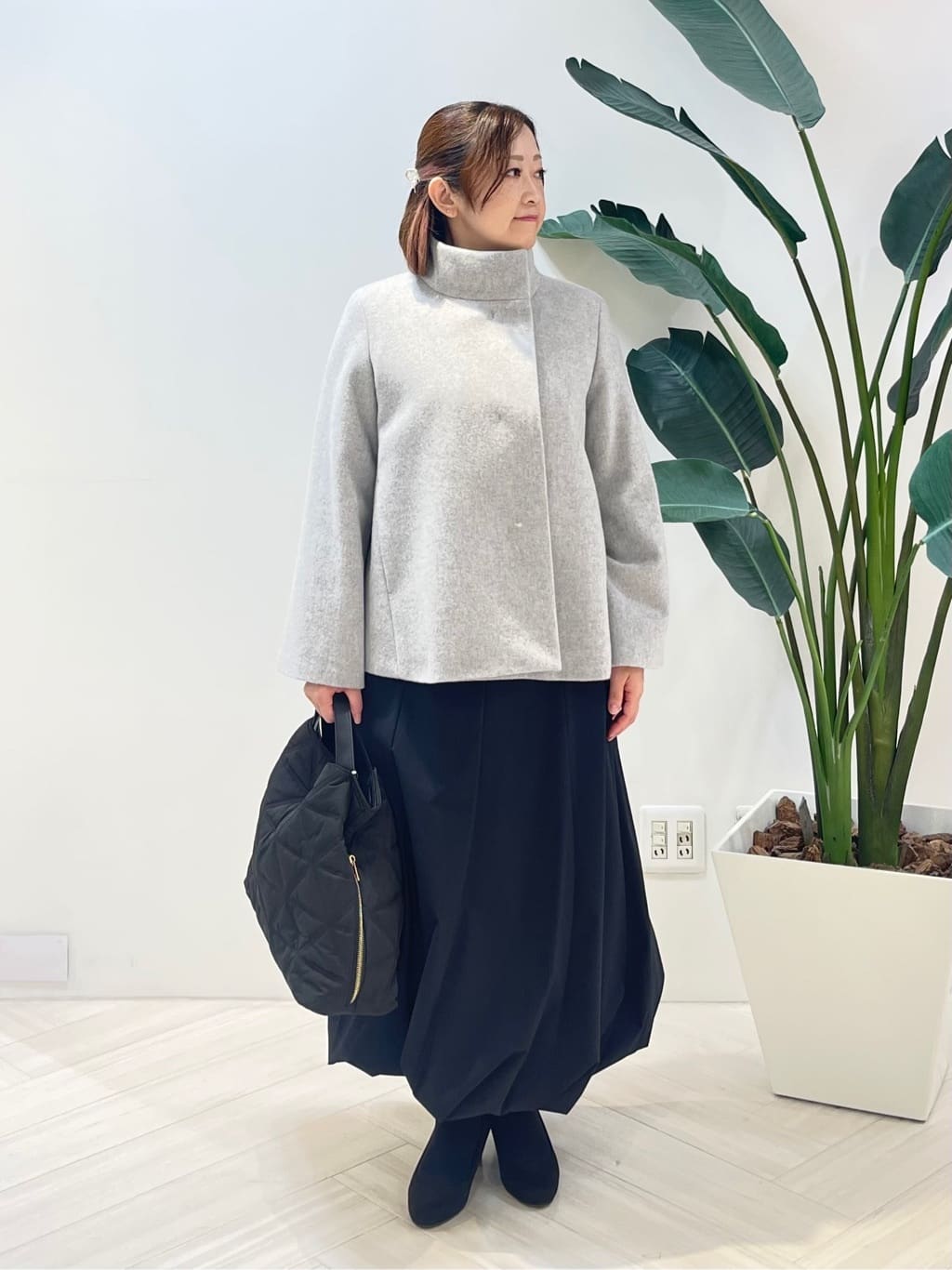 Tomoさんの「UNTITLED｜【着回しが効く／オンオフアウター】ウールショートコート」を使ったコーディネート
