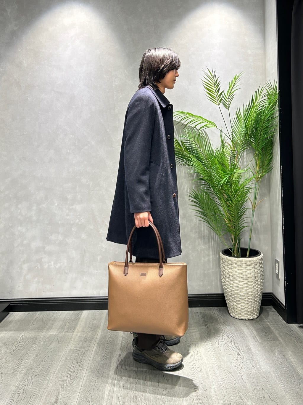 ruiさんの「TAKEO KIKUCHI｜カシミヤブレンド ビーバー調ステンカラーコート」を使ったコーディネート