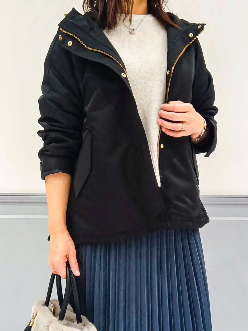 なっちゃんさんの「grove｜【名品アウター/3WAY・はっ水】ボアライナー付マウンテンパーカ」を使ったコーディネート