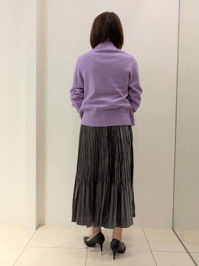 u-macoさんの「UNTITLED｜【8色展開/洗える】ウールカシミヤ ハイネックニット」を使ったコーディネート