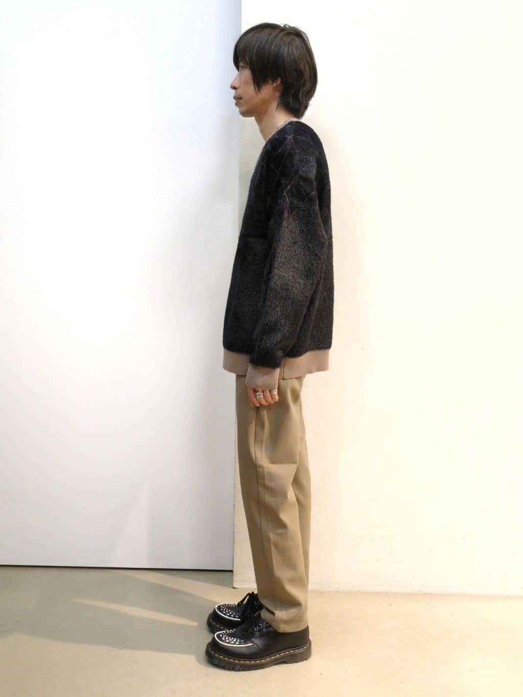 takeさんの「THE SHOP TK｜【ふんわり心地いい肌触り】　ダイヤ柄シャギーニット」を使ったコーディネート