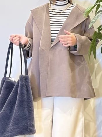 misakiさんの「SHOO･LA･RUE｜【洗濯機可】美脚見え あったか圧縮ニット ガウチョパンツ」を使ったコーディネート