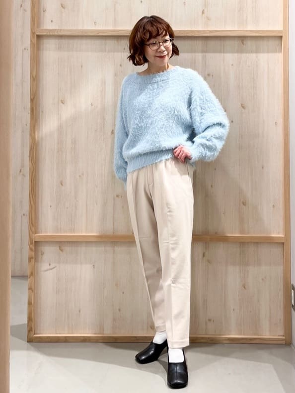 nakoさんの「THE SHOP TK｜クラシカルな装い ウールライクスタンドカラーコート」を使ったコーディネート