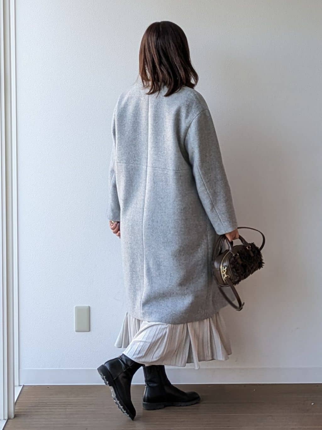 なみきさんの「UNTITLED｜【軽量／ウール混】ライトフォルム ロングコート」を使ったコーディネート