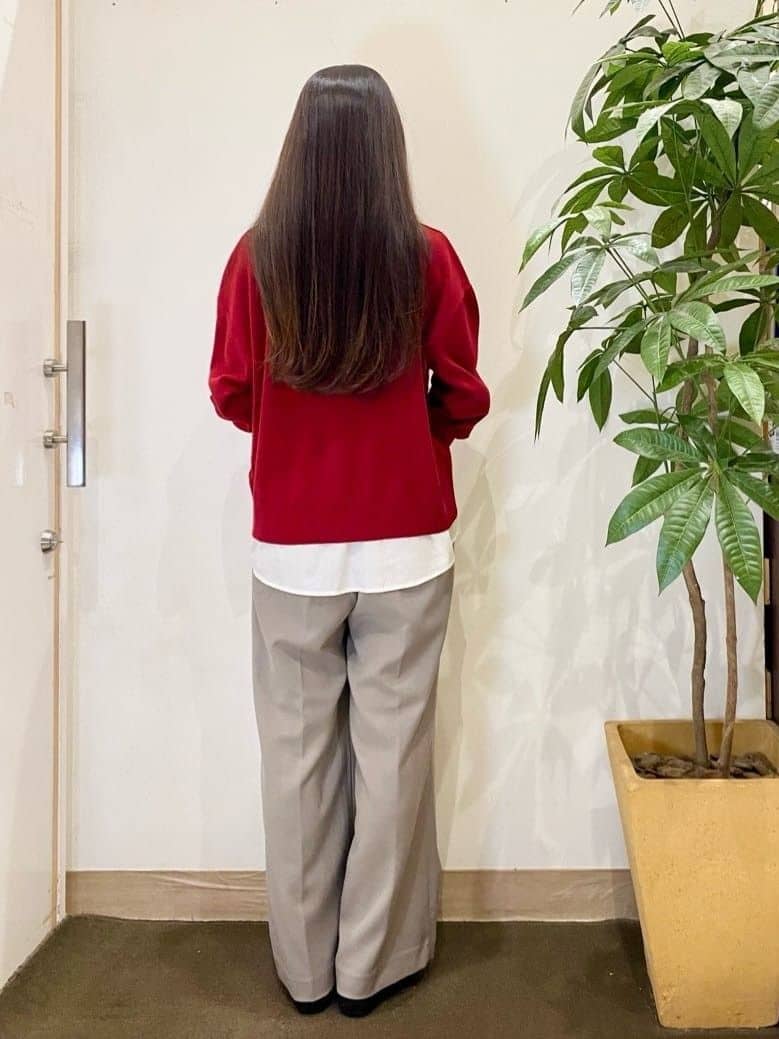 AYUMIさんの「SHOO･LA･RUE｜【洗濯機可/S-LL/高レビュー】上品シルエットで美しい イージーワイドパンツ」を使ったコーディネート