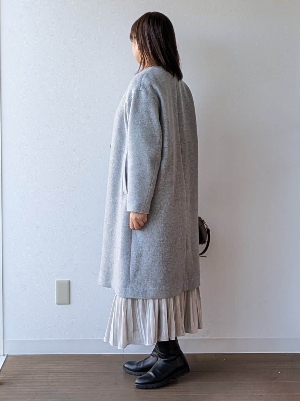 なみきさんの「UNTITLED｜【軽量／ウール混】ライトフォルム ロングコート」を使ったコーディネート