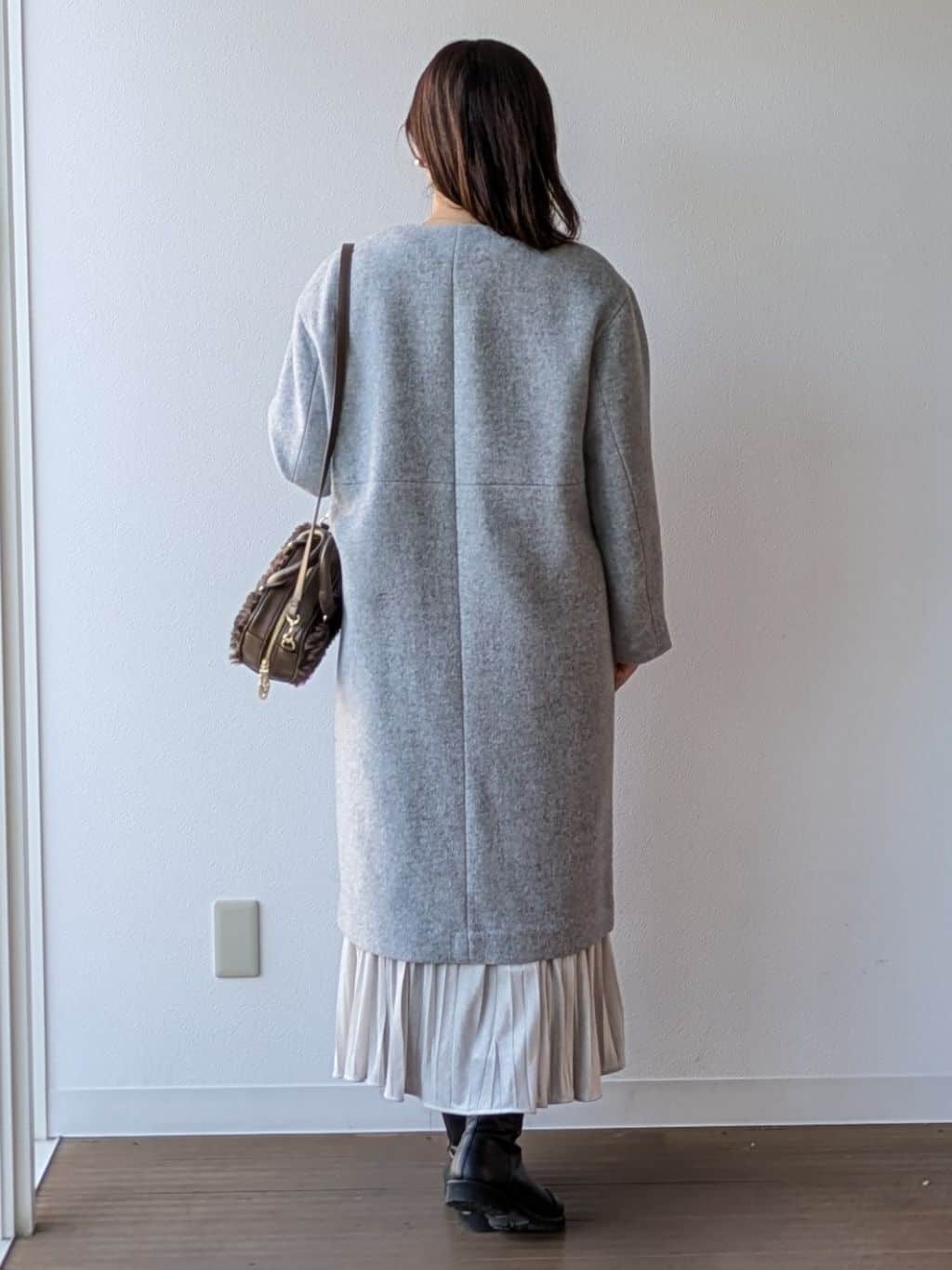 なみきさんの「UNTITLED｜【軽量／ウール混】ライトフォルム ロングコート」を使ったコーディネート