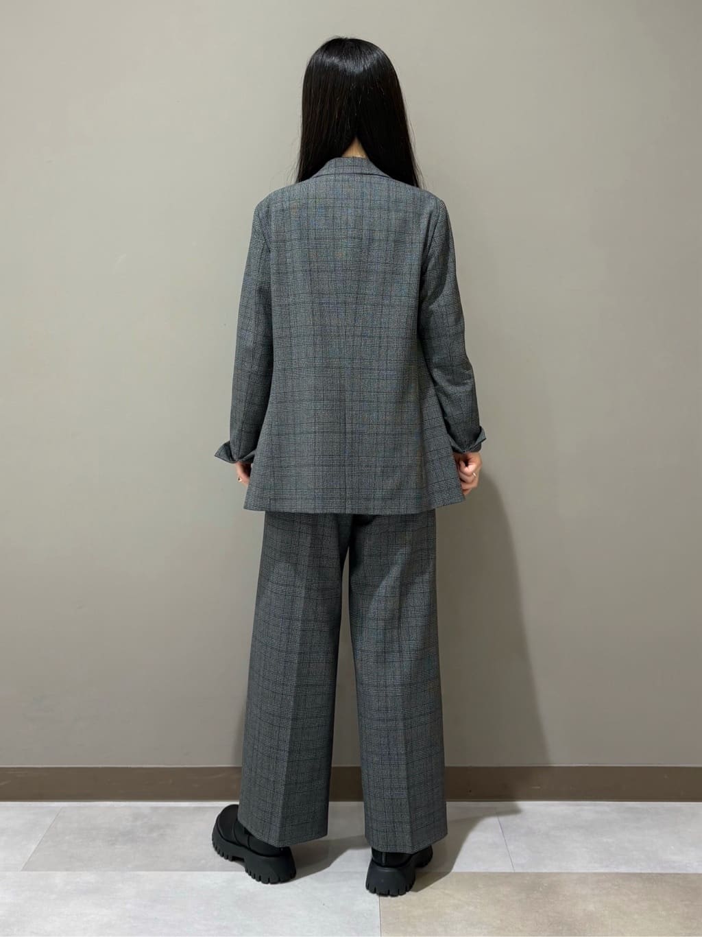 KEIKOさんの「INDIVI｜【洗える／オンオフ】チェック柄ダブルジャケット」を使ったコーディネート