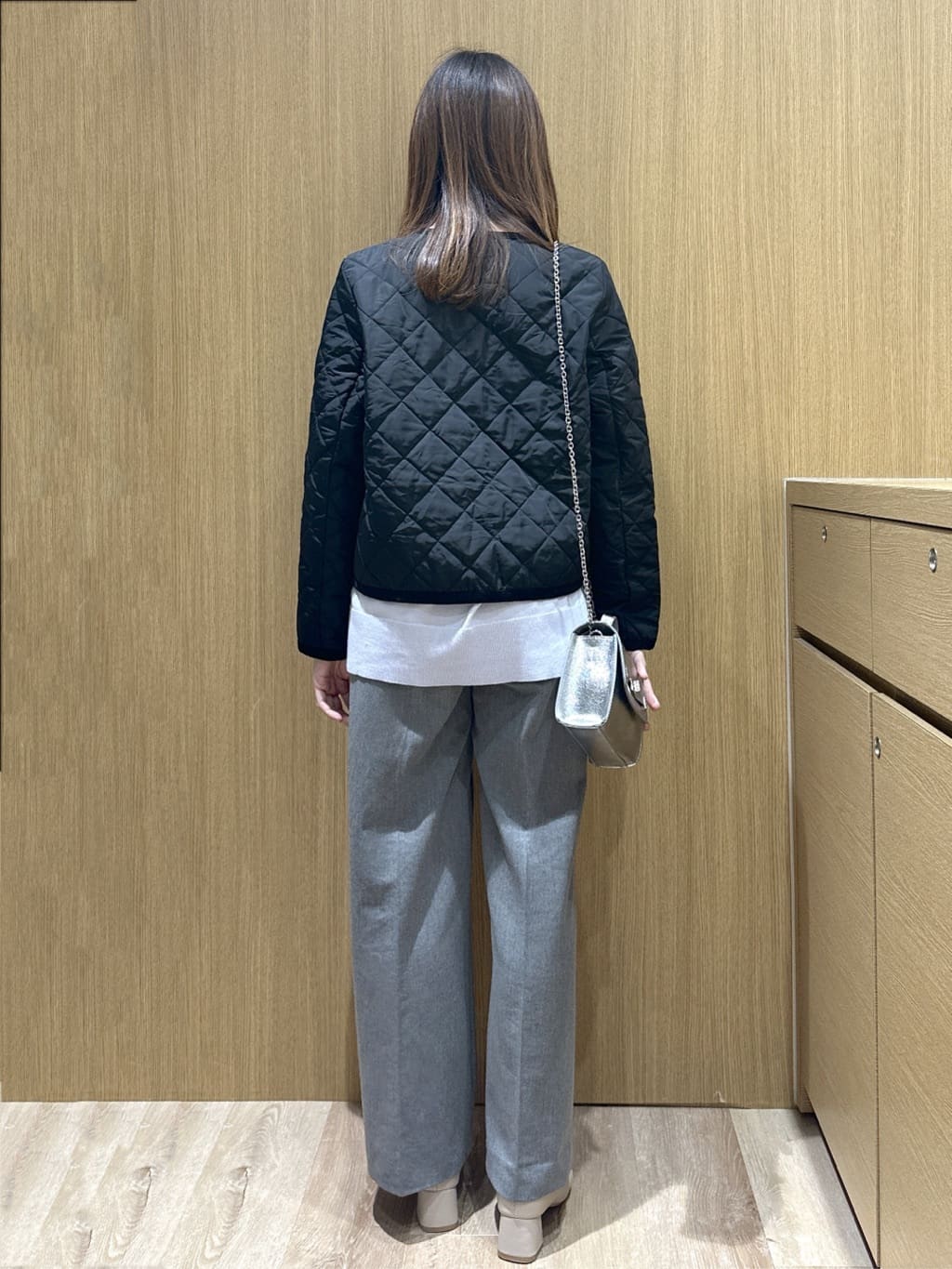 yukaさんの「OPAQUE.CLIP｜撥水キルティングノーカラージャケット【洗濯機洗い可】」を使ったコーディネート