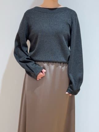 あやさんの「UNTITLED｜【きれいめ/洗える】ラメ入りワイドボートネックニット」を使ったコーディネート