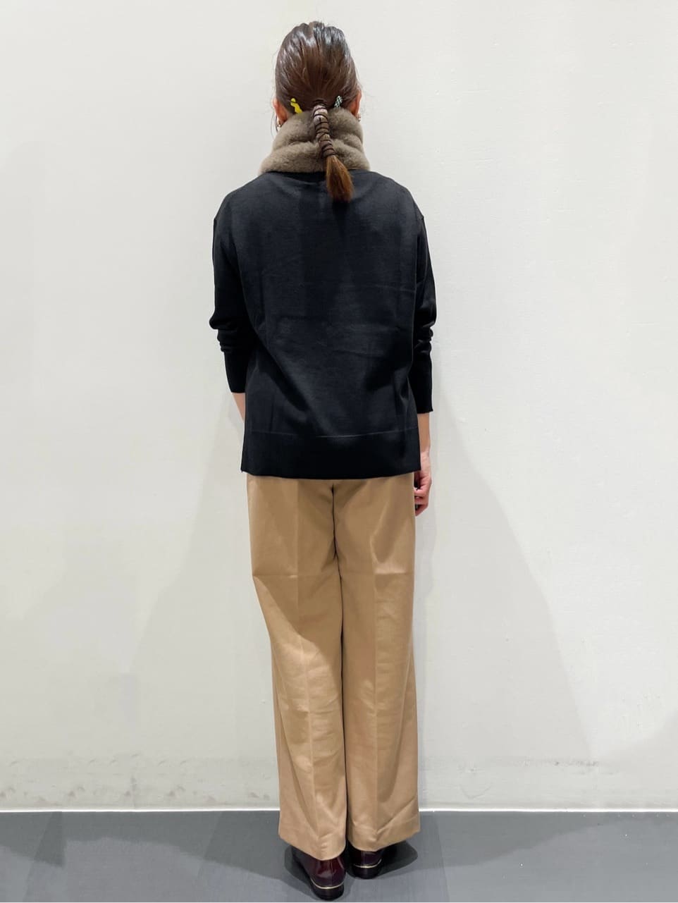 ともも。さんの「OPAQUE.CLIP｜ボートネックニット／エクストラファインメリノウール【THEシリーズ／洗濯機OK】」を使ったコーディネート