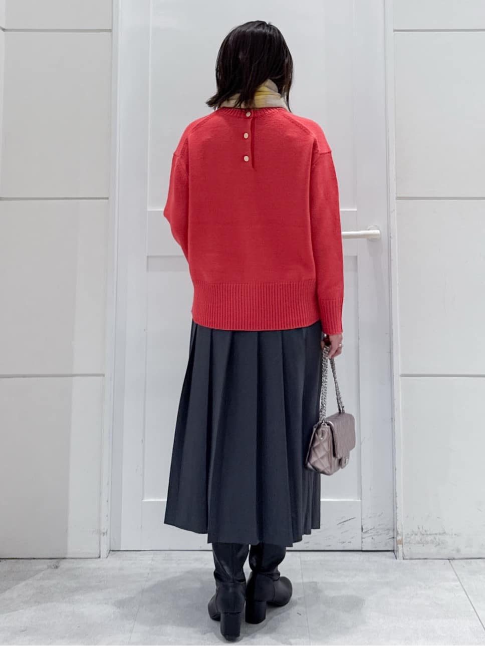yuka.aさんの「OPAQUE.CLIP｜ワイドプリーツスカート【洗濯機OK】」を使ったコーディネート