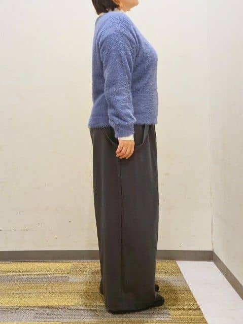 okayuさんの「THE SHOP TK｜【すっきり見えシルエット】上品ふわもこ中綿ブルゾン」を使ったコーディネート