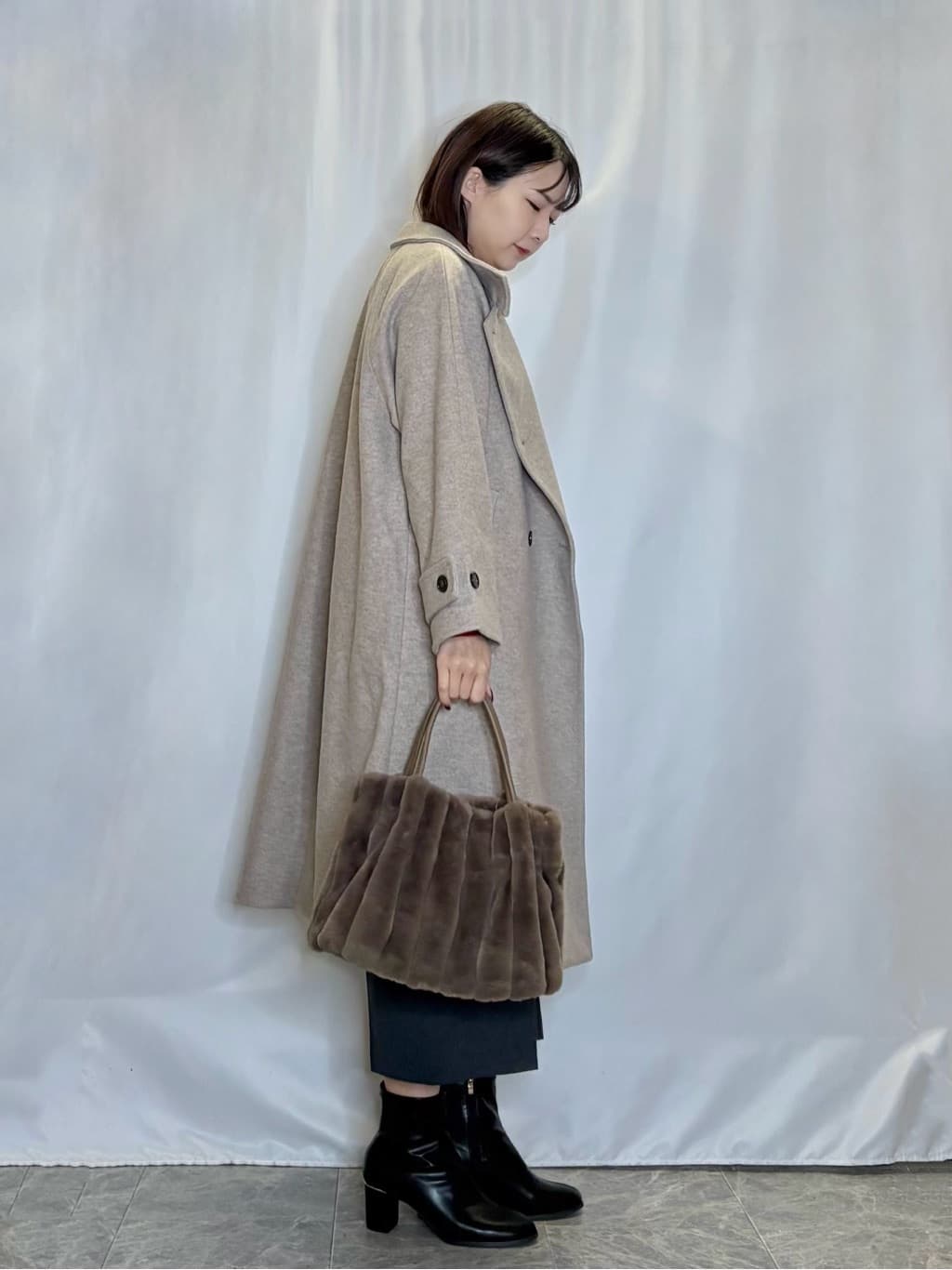 ネリさんの「SHOO･LA･RUE｜【洗濯機可／毛玉レス】シンプルケーブル柄ニット」を使ったコーディネート