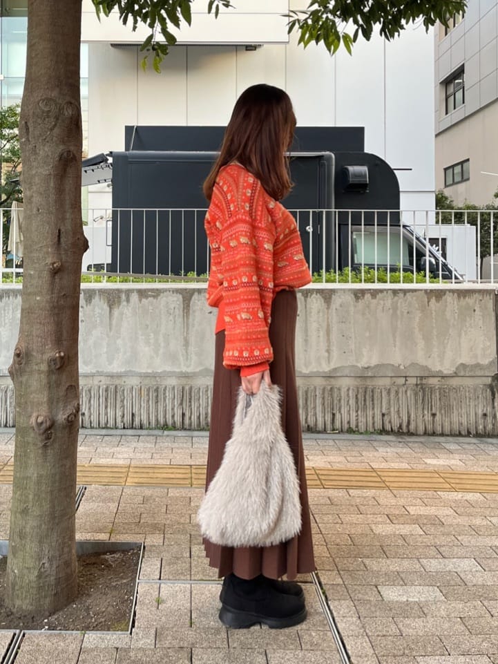 ゆっきーさんの「SHOO･LA･RUE｜【旭山動物園応援商品】ノルディック柄 モールニット」を使ったコーディネート