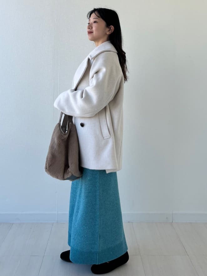 Mori Moriさんの「index｜ラメスパンコールナロースカート／セットアップ対応可【洗濯機OK】」を使ったコーディネート