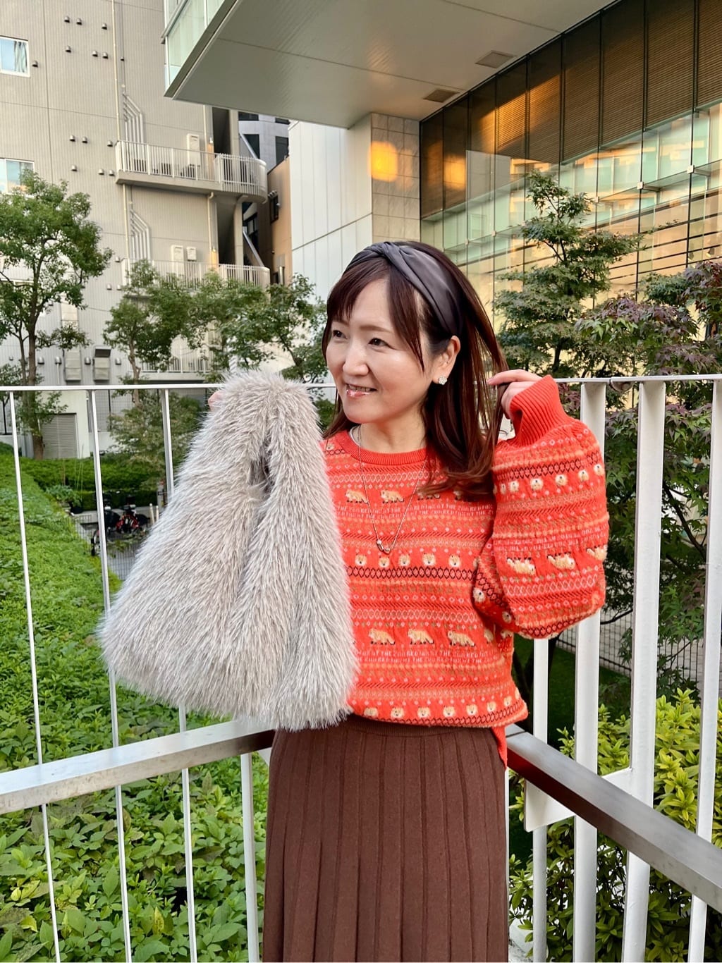 ゆっきーさんの「SHOO･LA･RUE｜【旭山動物園応援商品】ノルディック柄 モールニット」を使ったコーディネート