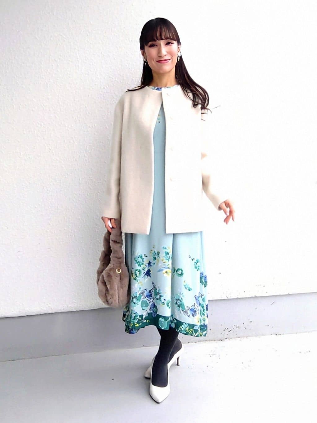 keinaさんの「SunaUna｜【手洗い可】花柄パネルワンピース」を使ったコーディネート