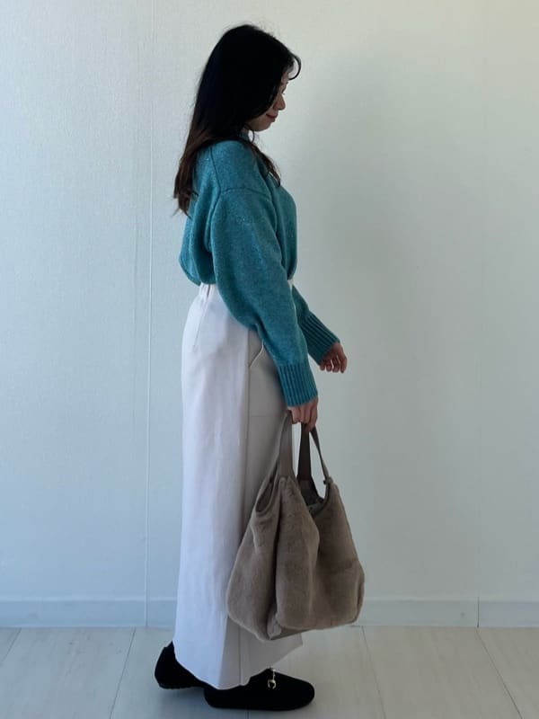 Mori Moriさんの「index｜ウールライクタイトスカート【洗濯機洗い可】《8col》」を使ったコーディネート