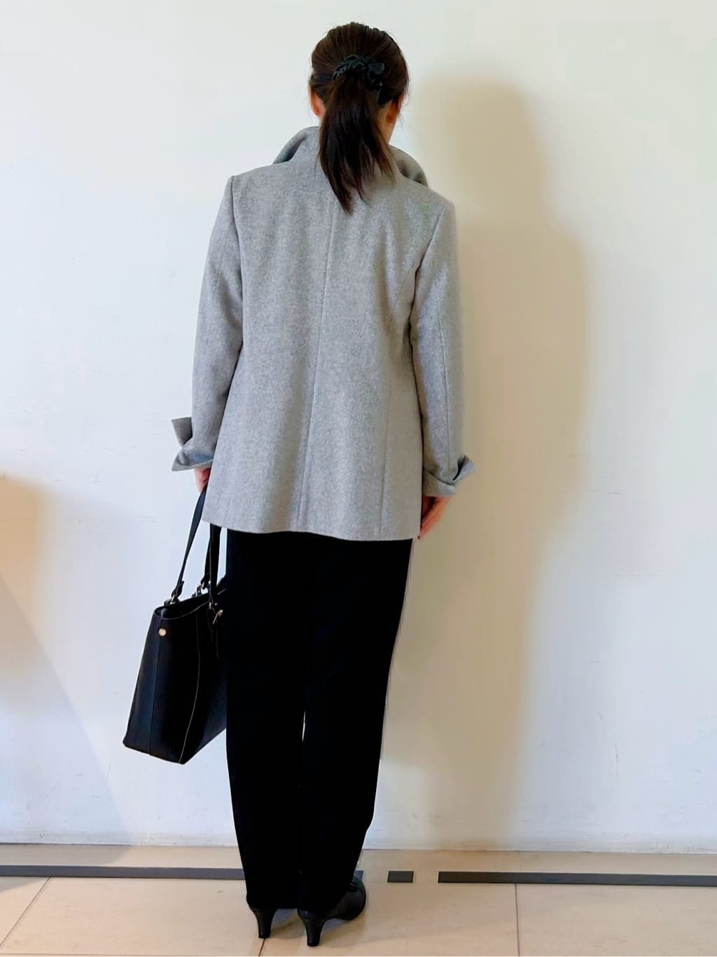 ひーさんの「Reflect｜【SS-4Lサイズ／衿が顔に当たらない◎】スタンドネックミドルコート」を使ったコーディネート
